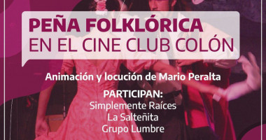 Peña folklórica en el Cine Club Colón