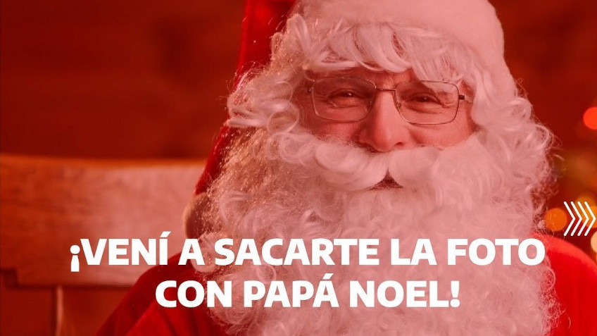 Vení a sacarte la foto con Papá Noel